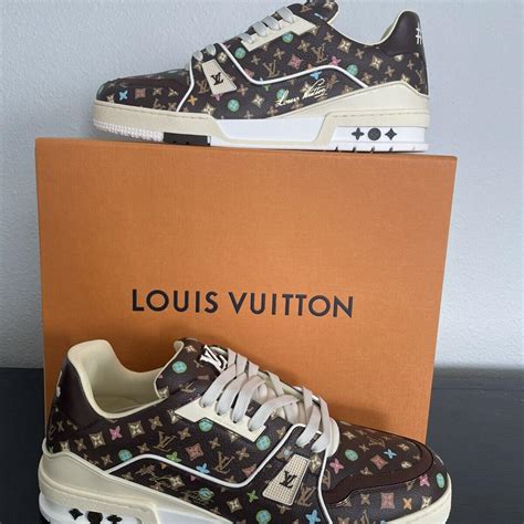 lv trainer mocha|louis vuitton style trainers.